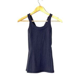 Lululemon Athletica Black Crisscross Scoop Neck  Tank Top Size 4 Womens
